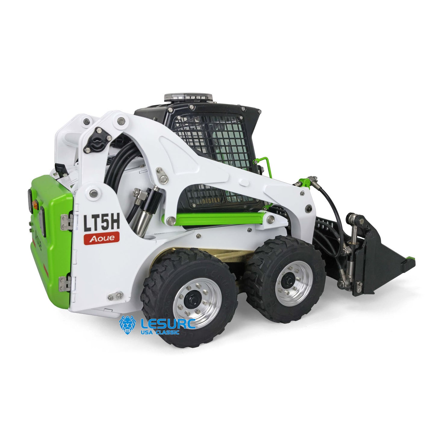 LESU Aoue LT5H 1/14 Metal RC Hydraulic Skid Steer Loader A0008 with FlySky I6S Radio Controller Light Sound for Engineering Vehicle Enthusiast
