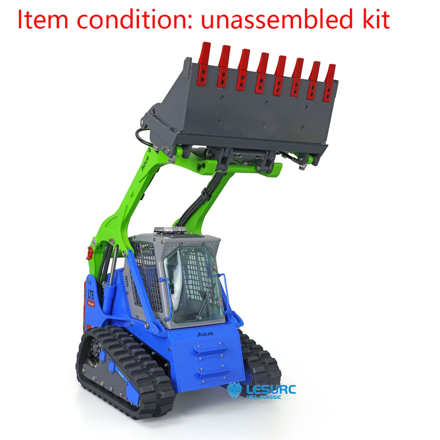 LESU Painted Metal Aoue LT5 1/14 Scale Tracked Skid-Steer Remote Controlled Hydraulic Loader Lights Replacements Accessories