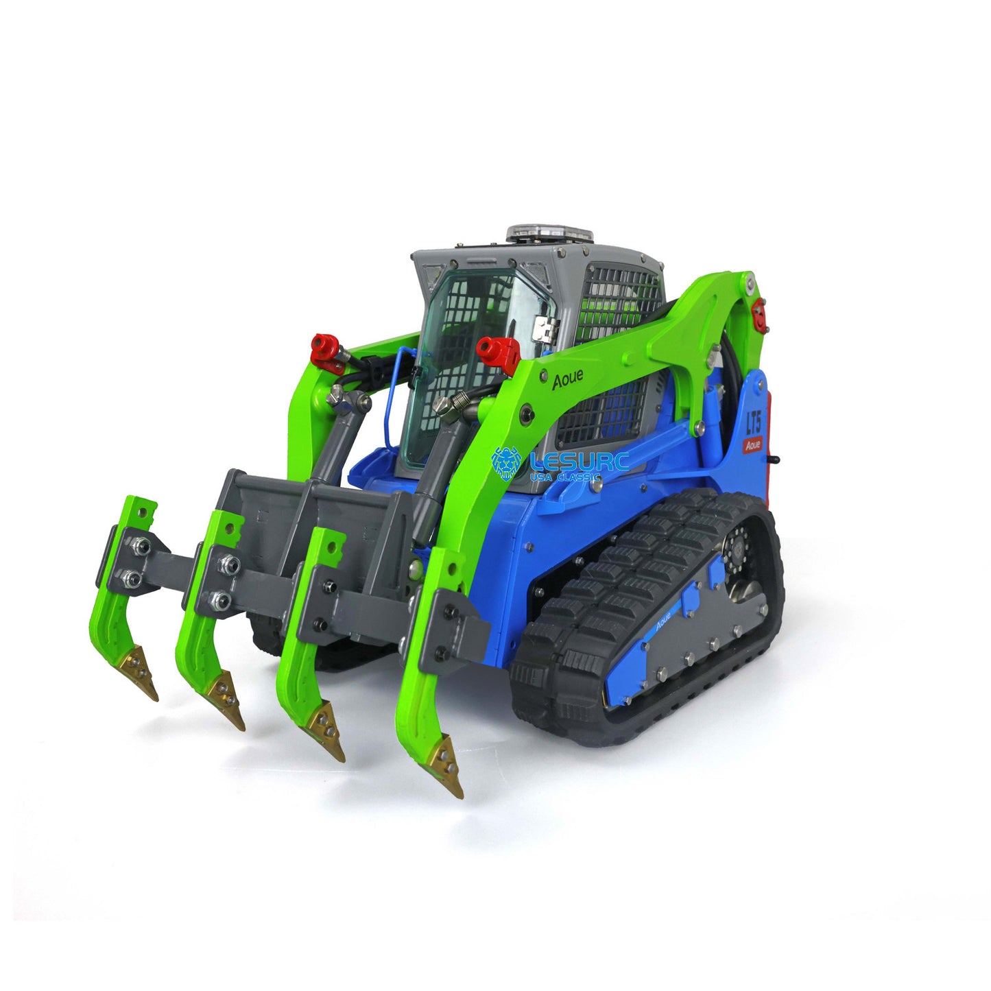 LESU AOUE LT5 1/14 Metal RC Skid-Steer Loader B0008 with FlySky I6S Radio Controller Sound Light for Hydraulic Construction Vehicle Model Enthusiast