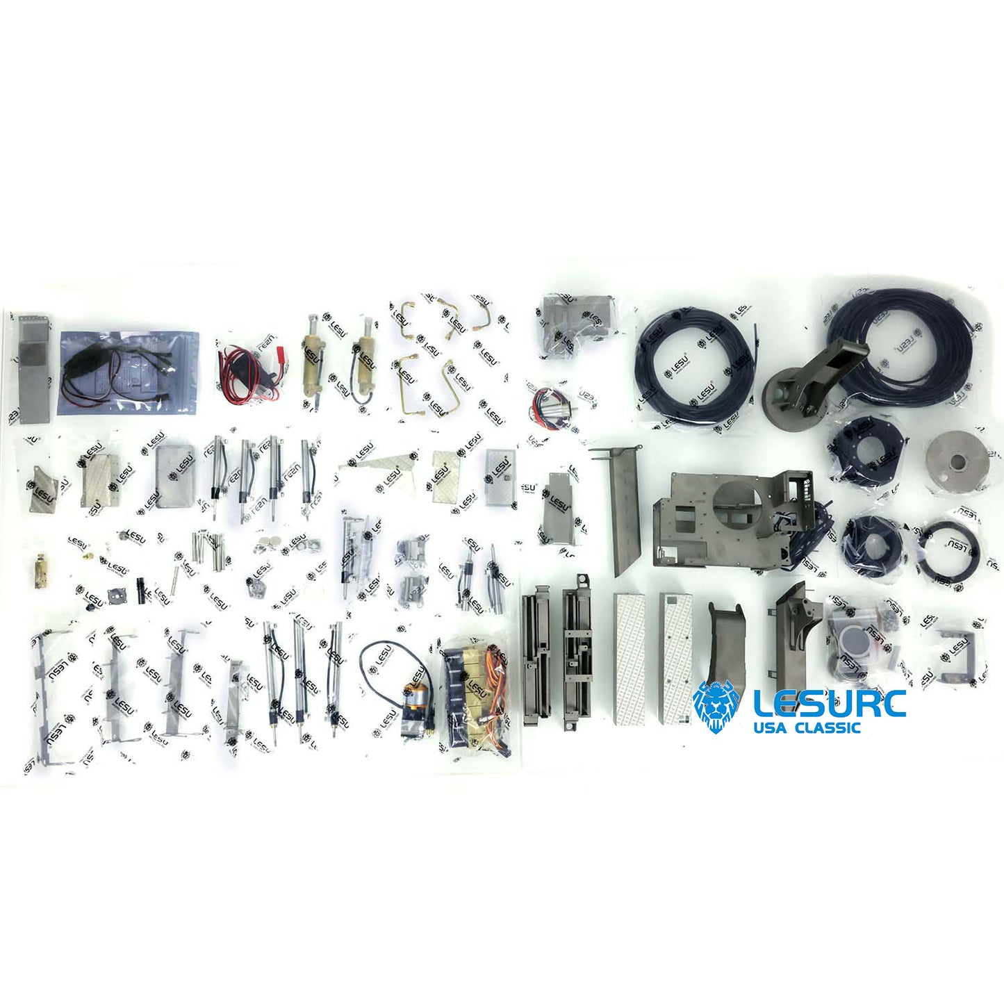 LESU 1/14 RC Hydraulic Crane with Base LED Lights Brushless ESC for RC Truck Model Construction Vehicle Hobby Enthusiasts