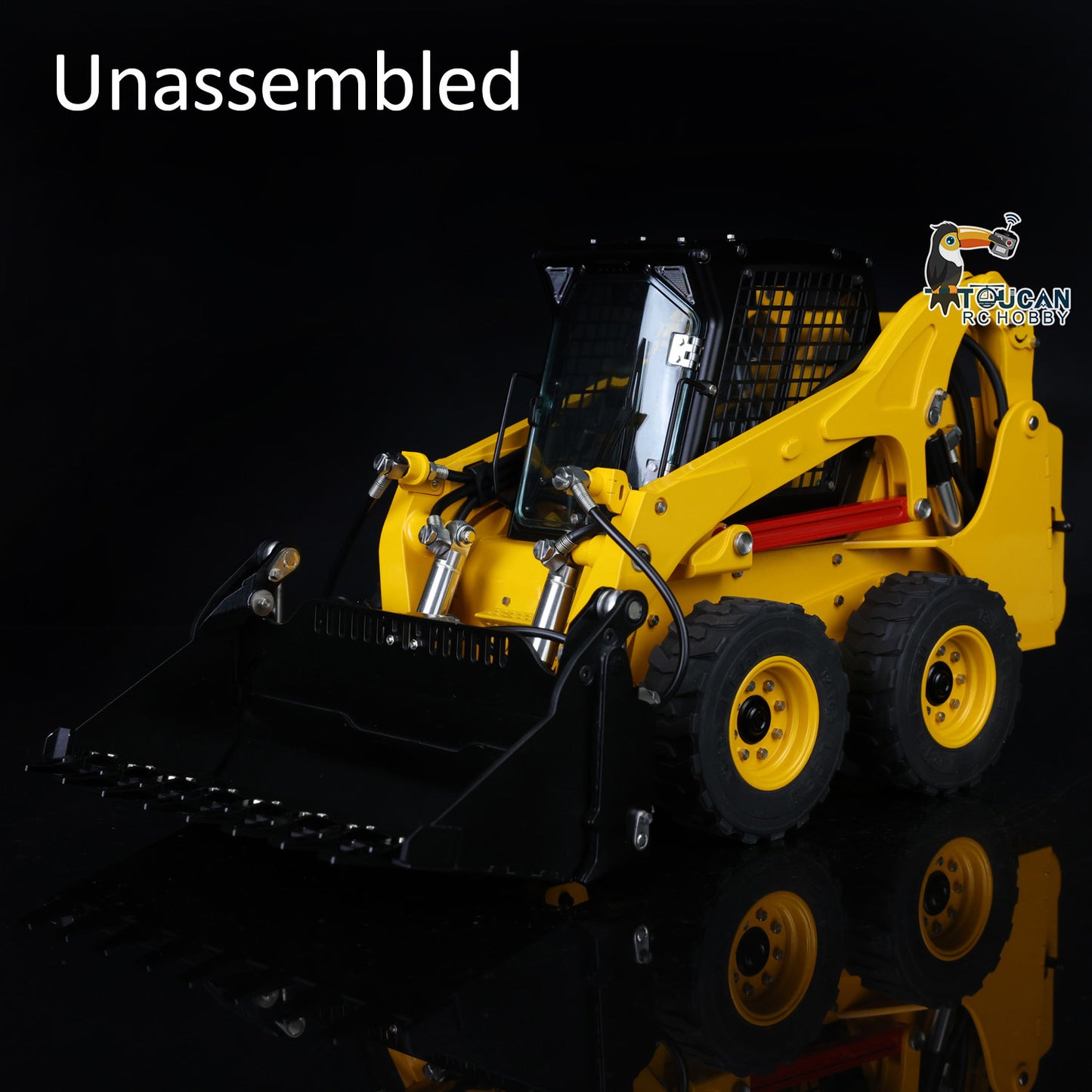 LESU 1/14 Scale Metal Aoue-LT5H Wheeled Skid-Steer Loader Radio Control Hydraulic DIY Model Sound Light System Esc Attachments