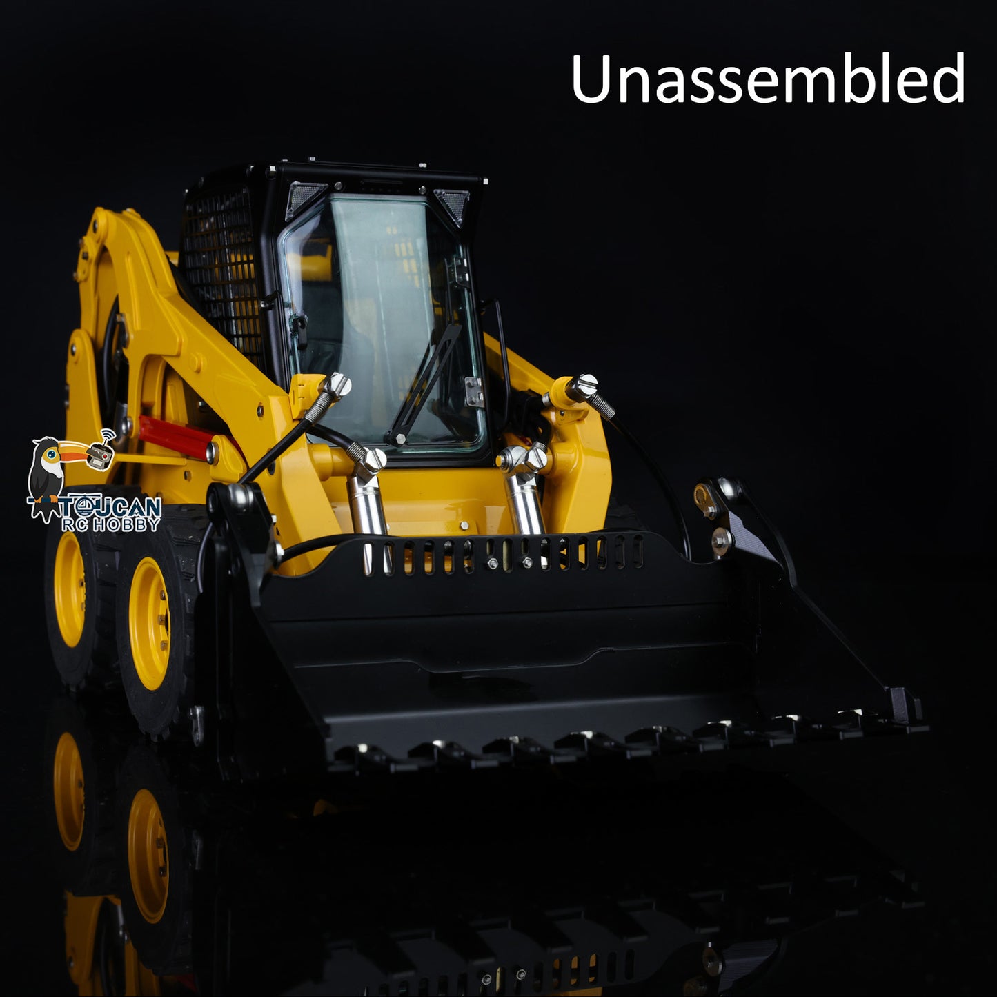 LESU 1/14 Scale Metal Aoue-LT5H Wheeled Skid-Steer Loader Radio Control Hydraulic DIY Model Sound Light System Esc Attachments