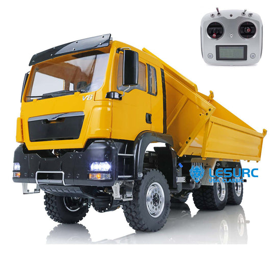 LESU TGS 3-way Metal 1/14 Remote Controlled Dumper Truck Hydraulic Tipper Light Ready To Run Model W/ Battery 3Speed Transmission