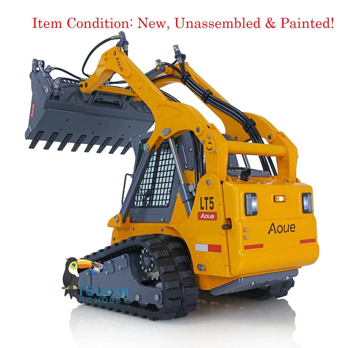 LESU Aoue B0008 LT5 Metal 1/14 Remote Control Hydraulic Tracks Skid-Steer Loader Vehicle With Sound Light Unassembled Model