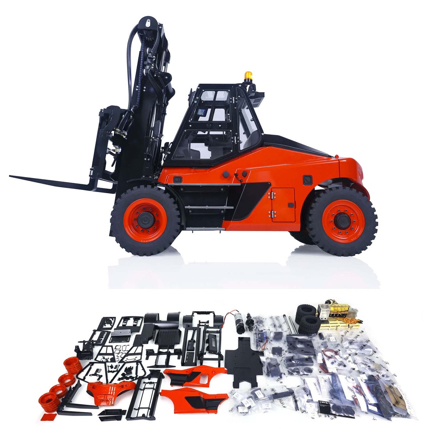 LESU 1/14 Heavy Hydraulic RC Forklift LDH160 Radio Control Truck Model Aoue-LD160S W/ Wooden Pallet Support Light Sound ESC Motor