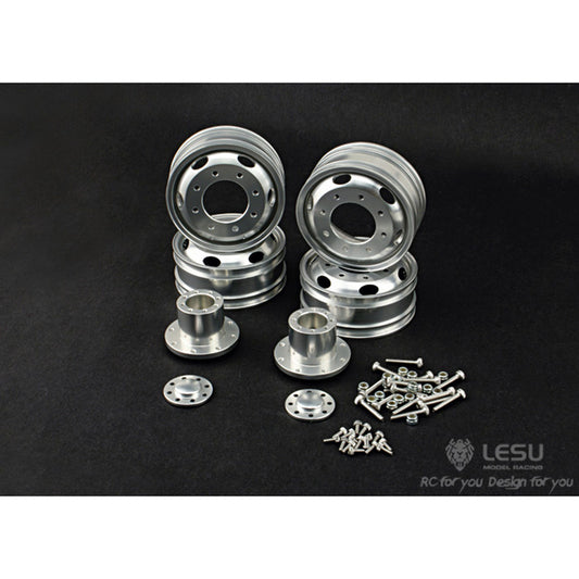 LESU Rear Wheels Metal Hubs for Dumper Tractor Truck Car 1/14 Scale Radio Controlled Car Replacements Spare Parts