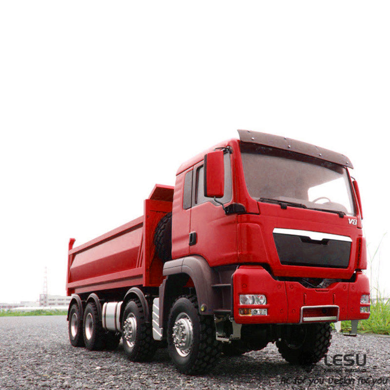 In Stock LESU 1/14 8*8 Hydraulic Painted RC Dumper Tipper For Truck Bucket Model W/ Motor ESC Servo Light Sound W/O Battery