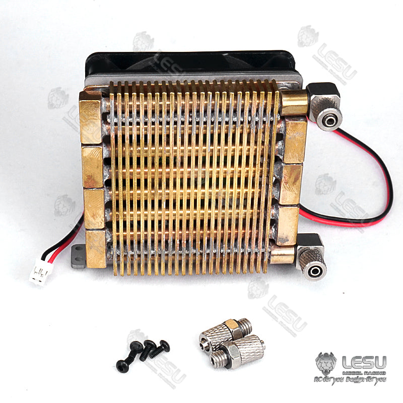 LESU Replacements Spare Parts Metal Cooling Apparatus Radiator A B for 1/14 Scale DIY Dumper Truck Model Hydraulic System