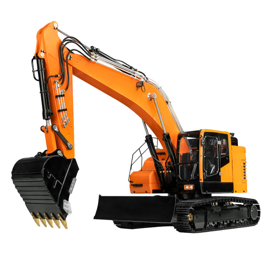 Metal LESU 1/14 RC Hydraulic Euipment Excavator ET26B 2 Arms Remote Controlled Digger DIY Car Assembled Painted Model