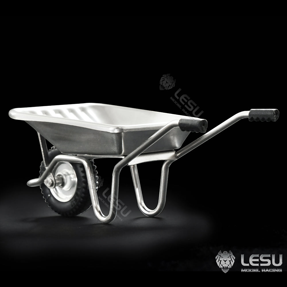 LESU Metal Simulated Round Spade Wheelbarrow Suitable for 1/14 Scale RC Engineering Vehicle Radio Control Truck DIY Cars Model