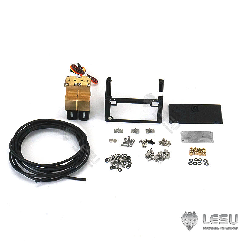 LESU 1/14 RC Roll on/off Hydraulic Crane Truck Parts Tool Box Reversing Valve Oil Pipes for Radio Controlled Dump Truck