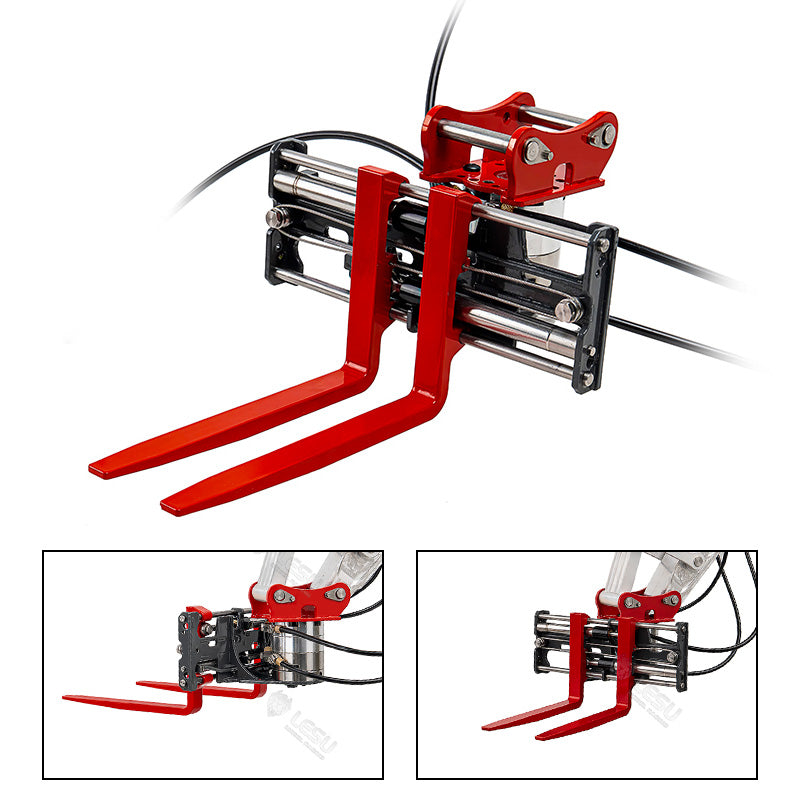 270 Dgrees Rotatable Metal Hydraulic Fork for LESU 1/14 RC Hydraulic Excavator LR960 ZX490 LR945 SK500 ET30H ET26L ET36L AC360 Digger