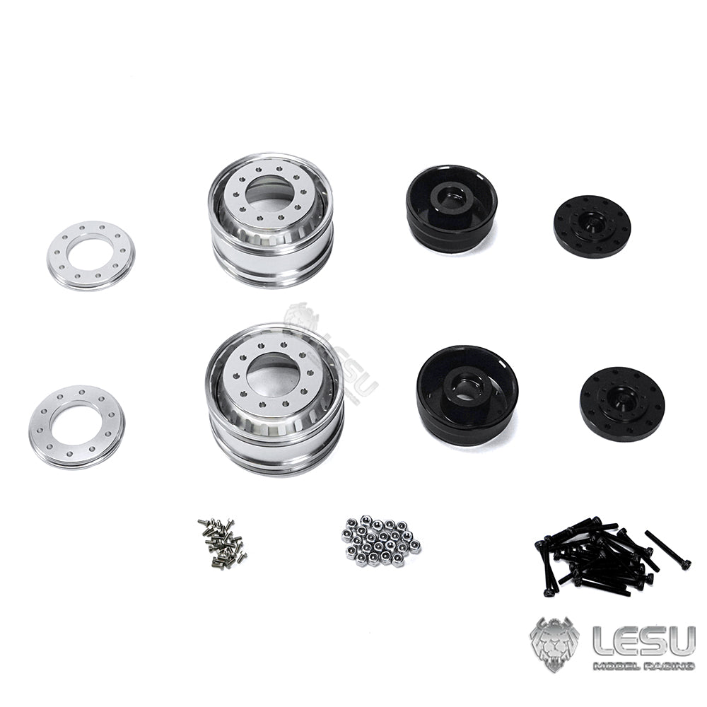 LESU Metal Wheel Hubs Hexagon Bearing Brake Drum Suitable for 1/14 RC Car Remote Control Dumper Tipper Truck Spare Part