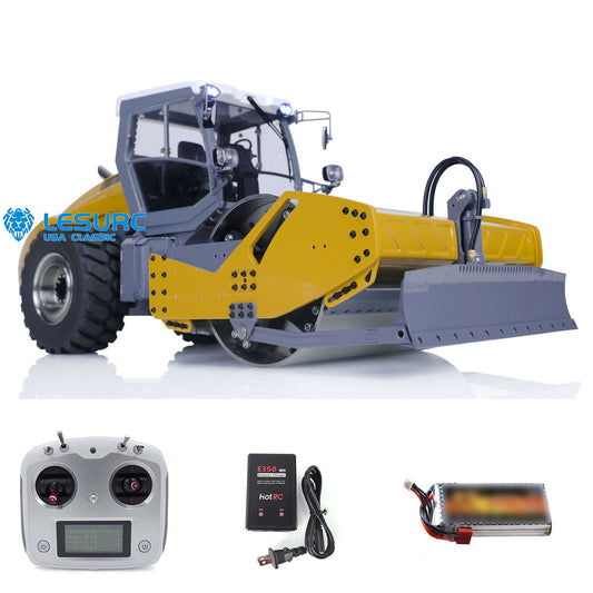 Painted LESU 1/14 RC Hydraulic Road Roller Metal Engineering Vehicle Model HAMM-H13ixc W/ Motor ESC Light Sound I6S Controller RTR