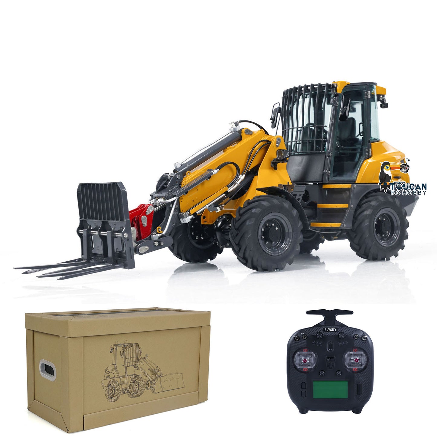 LESU 1/14 AT1050 RC Hydraulic Fork Loader Radio Control Car Telescopic Arm KIT/PNP Optional Versions Hobby Model ESC Servo Motor