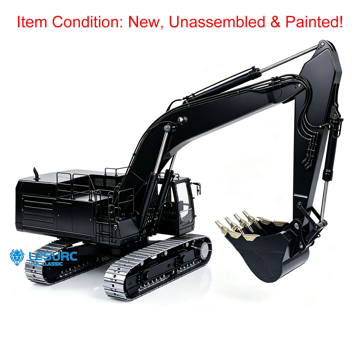 LESU C374F 1/14 Metal Hydraulic RC Excavator B0001 Unassembled Remote Control Heavy Digger 6CH Valve LCD Screen Light System