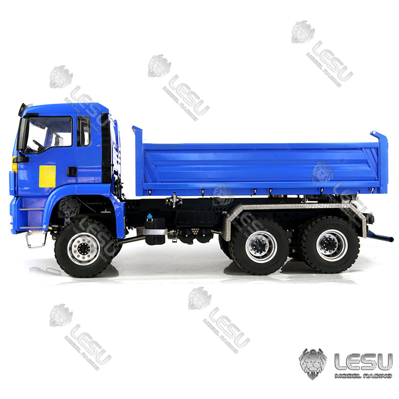 LESU 1/14 Remote Controlled TGS Three-way Transmission Dumper Truck Hydraulic Model Lights Sound System Motor ESC