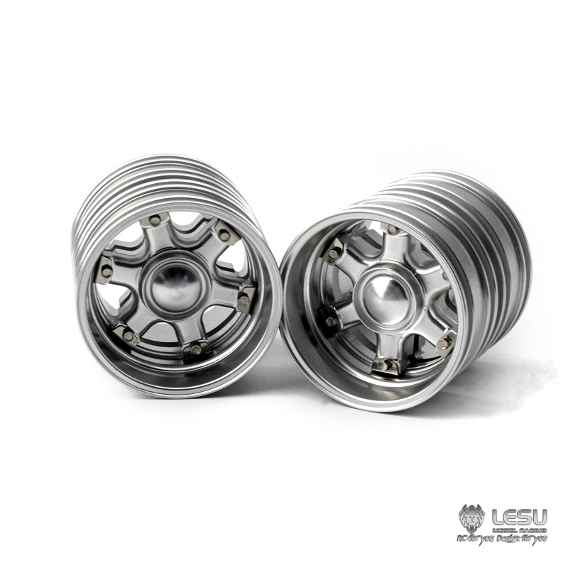 LESU Rear Wheels Metal Hub for 1/14 Remote Controlled Trailer Tractor Truck Model DIY Replacements Accessories Spare Parts