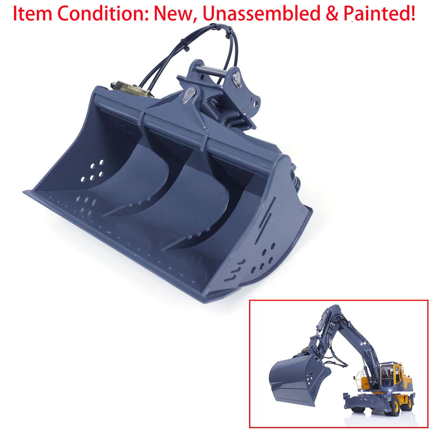 LESU 1/14 Scale RC Model Metal Hydraulic Aoue ET30H Wheeled Excavator Digger Pump Valve Light Motor Servo ESC Upgrade Accessories