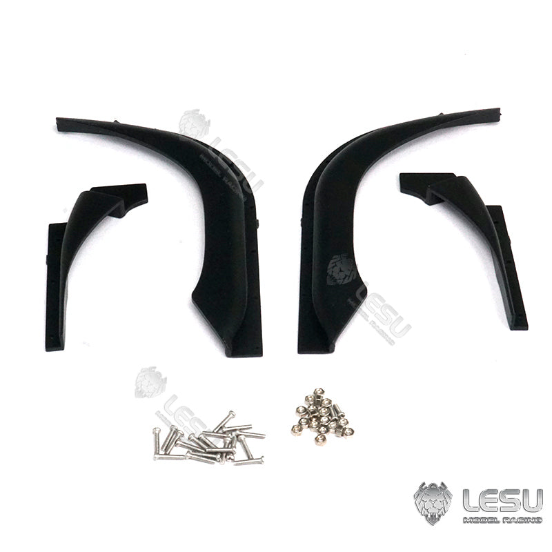 LESU Plastic Rearview Mirror Stand Wheel Eyebrow Metal Lower Front Bumper for TGS 1/14 RC Dumper Car DIY Model Upgrade Part