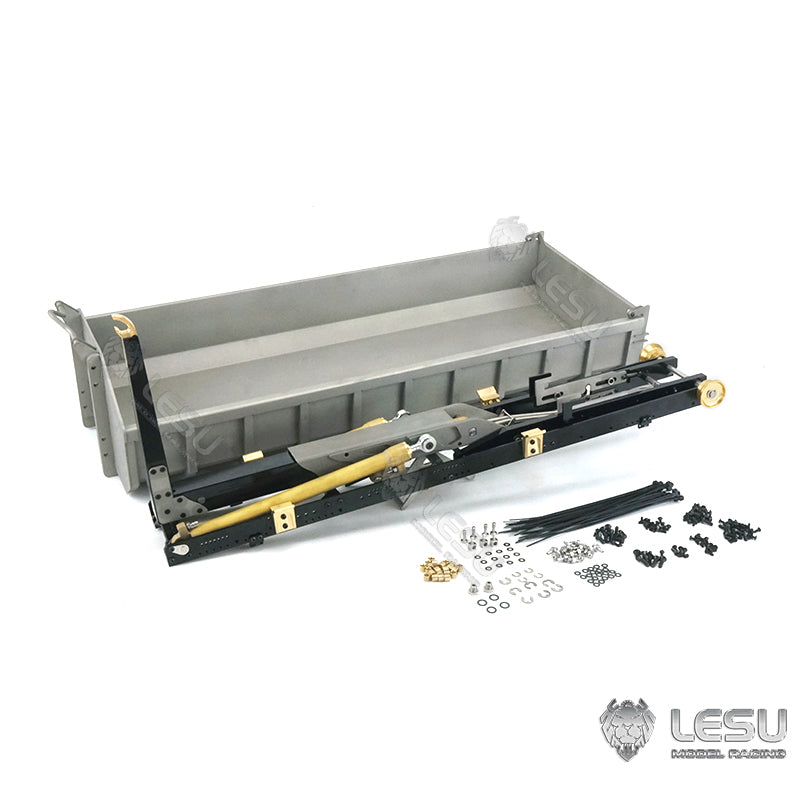 Trailer Bucket Hydraulic Cylinder Crane Valve Oil Tank Pump Suitable for LESU Metal 1/14 Roll On Off RC Dumper Truck Model