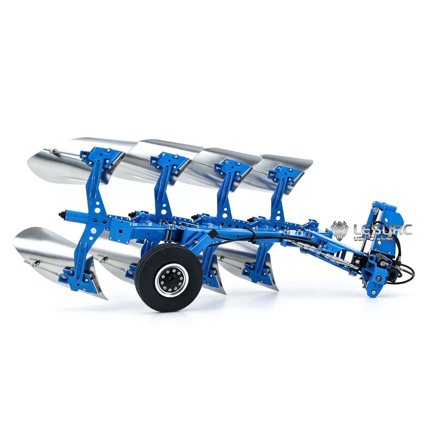 LESU C0072 1/14 Metal Hydraulic Mounted Reversible Plow Upgrade Attachment for AOUE 1050 RC Walking Tractor Agricultural Vehicle Model