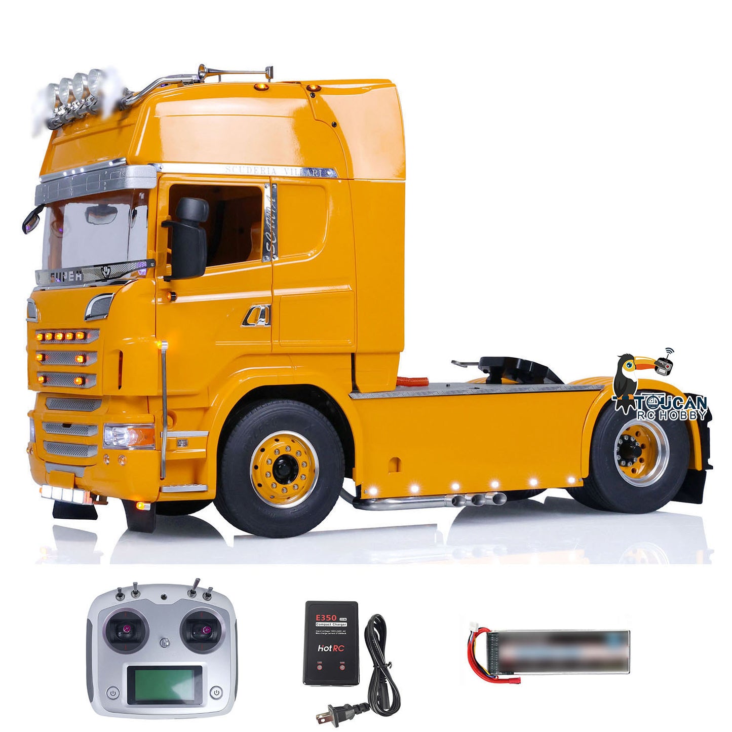 LESU Metal Chassis 4X4 1/14 RC Tractor Truck DIY Customized for Model Car Motor Servo Light Sound System Radio Controller