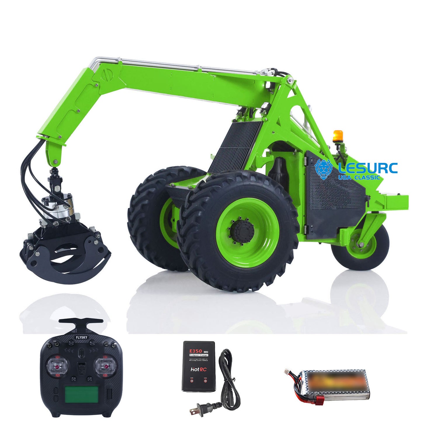 TOUCAN 1/14 RC Hydraulic Log Loader LESU AOUE 225A Remote Control Sugarcane Loader Grabber 4CH Valve RTR Model Battery Radio