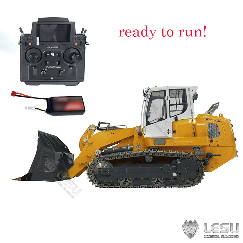 LESU 1/14 Metal Hydraulic Tracked 2CH Valve RC Painted Loader W/ PL18EVLITE Radio Servo ESC Decals Light Sound System Motor