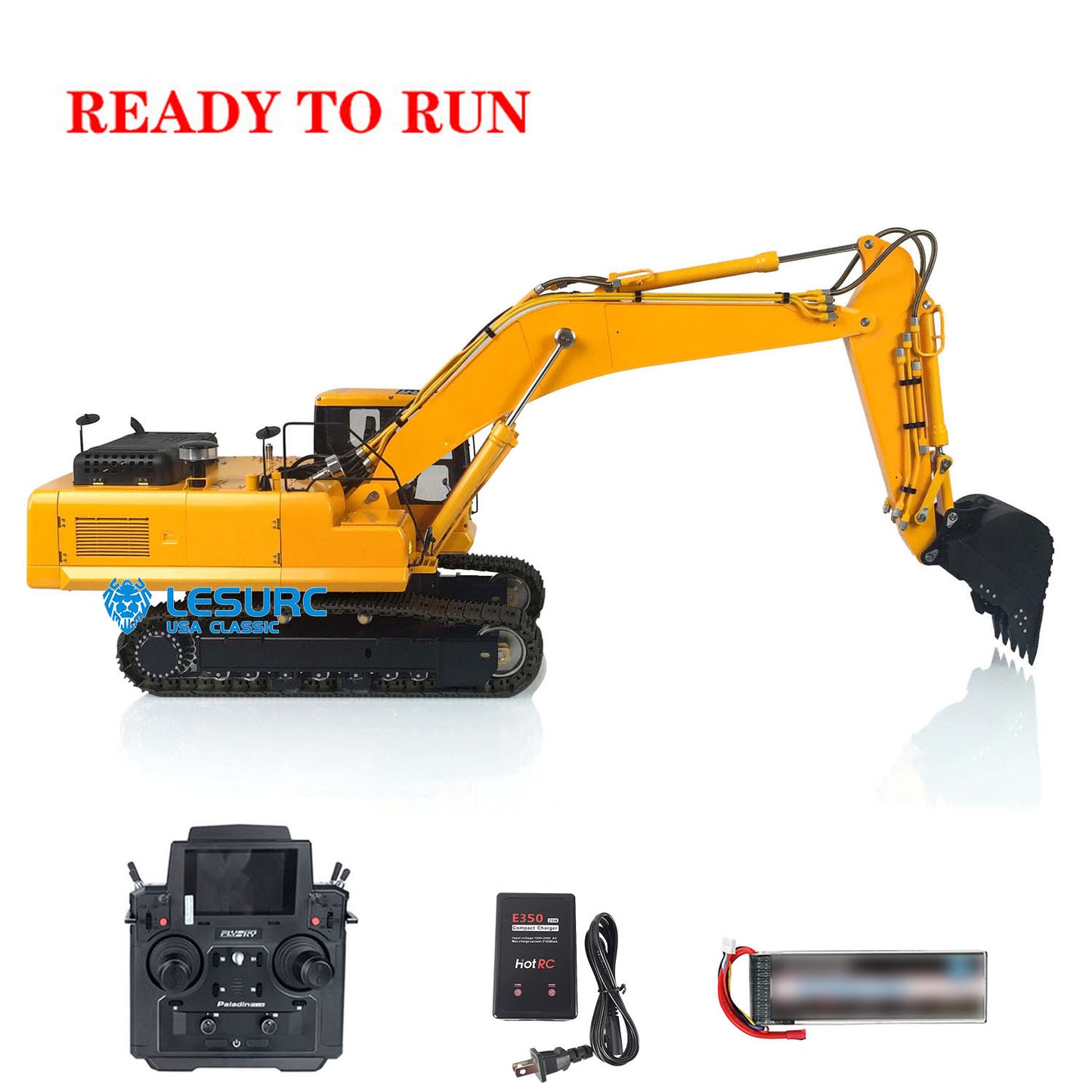 LESU PC360 1/14 RC Hydraulic Excavator Lights RTR Metal PL18 Lite Battery Remote Control Construction Vehicles Hobby Model