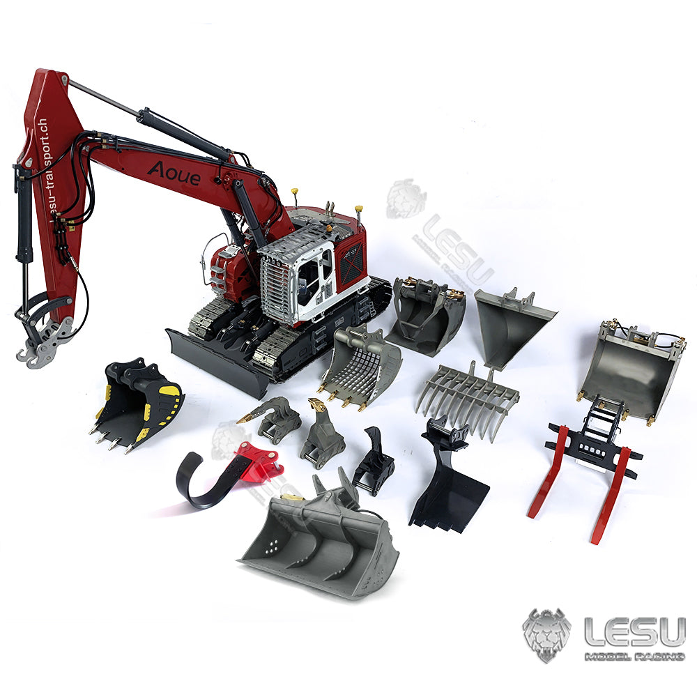 1/14 Scale LESU Unpainted Tracked Excavator Digger Aoue ET35 Hydraulic RC KIT W/ Sound Battery Light Upgrade Accessories