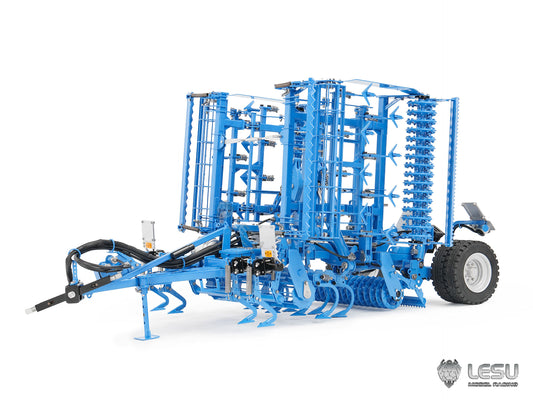 Metal LESU K500 Seedbed Pre-sowing Soil Preparation Machine Planter Plough for 1/14 RC Hydraulic Farm Tractor AOUE 1050 Model