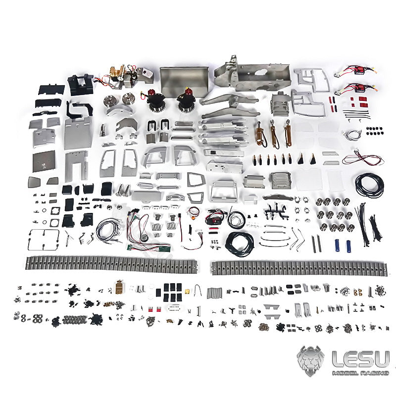 In Stock LESU 1/14 Metal Hydraulic Tracked 2CH Valve RC Unpainting/Painted Loader W/ Servo ESC Decals Light Sound System Motor Bucket