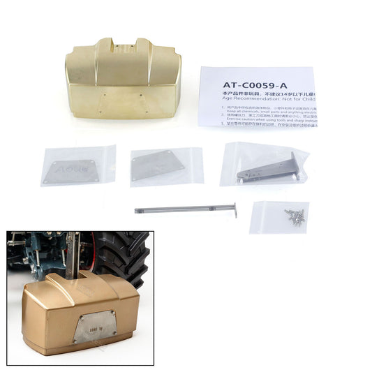 Brass Front Weight Increasing Module Counterweight for LESU 1/14 Hydraulic RC Tractor AOUE 1050 Farm Truck DIY Agricultural Car