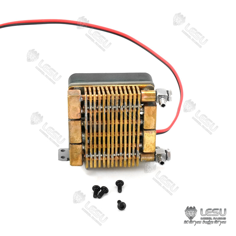 LESU Replacements Spare Parts Metal Cooling Apparatus Radiator A B for 1/14 Scale DIY Dumper Truck Model Hydraulic System