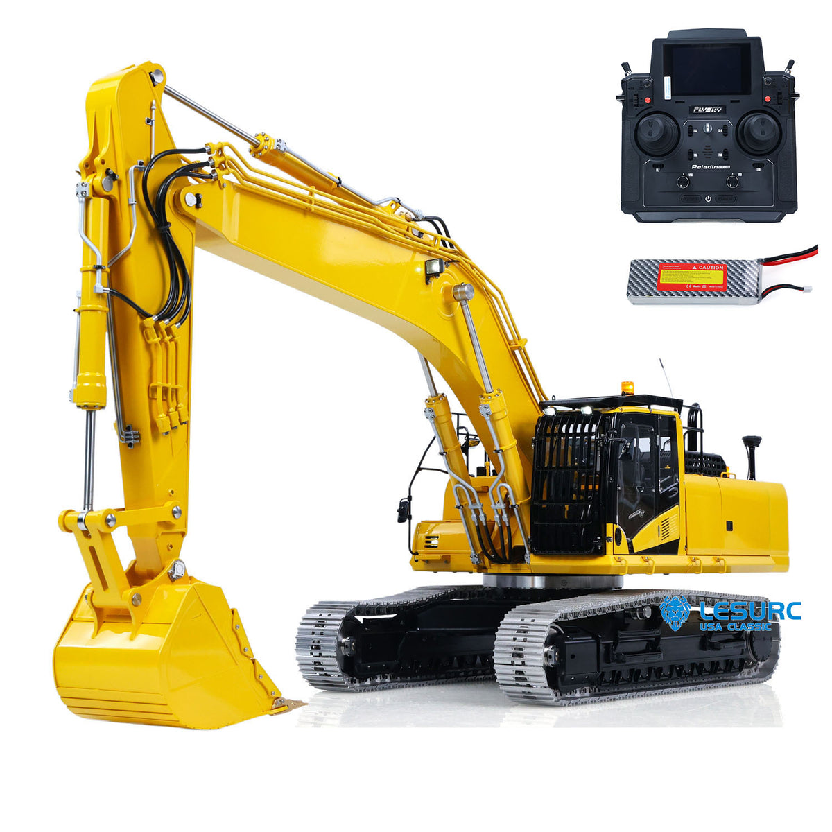 11.11 Flash Sale LESU 1/14 Metal Remote Control Hydraulic Tracked Excavator RTR Aoue PC500 RC Digger 7Ways Valve PL18EV Lite Radio Light