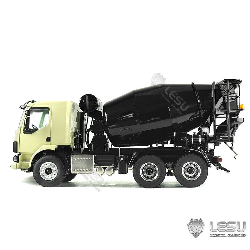 In Stock LESU 1/14 6x6 VOLV RC Metal Concrete Car Mixer Truck Remote Control Vehicles Model Lights 2Speed Transmission Box Diff Lock Axles