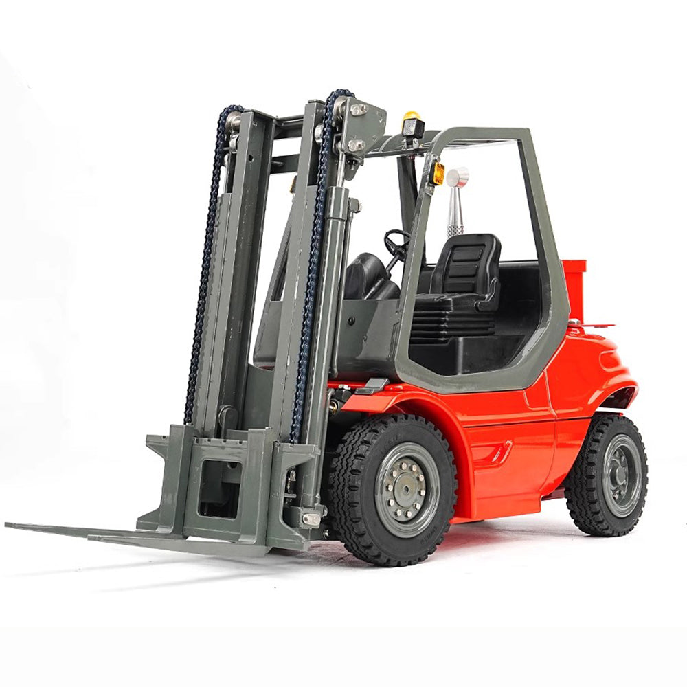 LESU 1/14 RC Hydraulic Forklift A0002 RTR Metal Remote Control Fork Transfer Car Light Sound Battery Flysky ST8 Radio 2CH Valve
