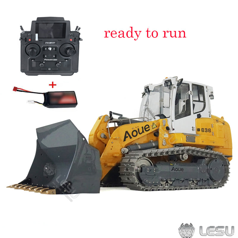 LESU 1/14 Metal Hydraulic Tracked 2CH Valve RC Painted Loader W/ PL18EVLITE Radio Servo ESC Decals Light Sound System Motor