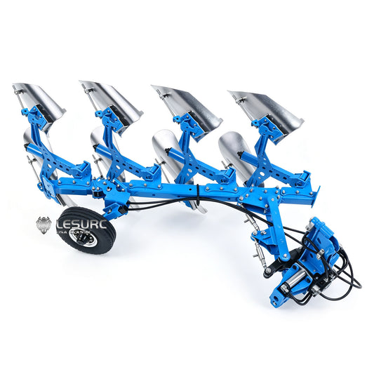 LESU C0072 1/14 Metal Hydraulic Mounted Reversible Plow Upgrade Attachment for AOUE 1050 RC Walking Tractor Agricultural Vehicle Model