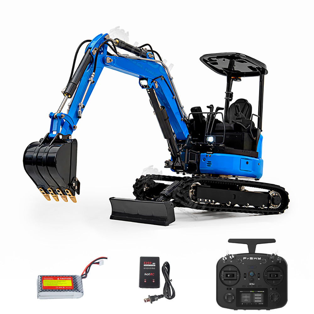 LESU PC30 1/14 Metal RC Hydraulic Excavator B0003 RTR 6CH Reversing Valve Mini Digger Brushless Rotary Drive Motor Sound & Light FrSky X14 Controller