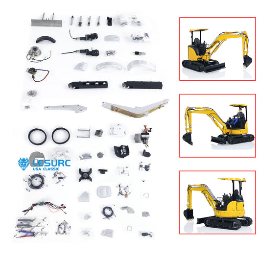 Newly Released Unassembled KIT LESU 1/14 RC Hydraulic Excavator PC30 Metal Mini Digger Radio Control Unpainted Model