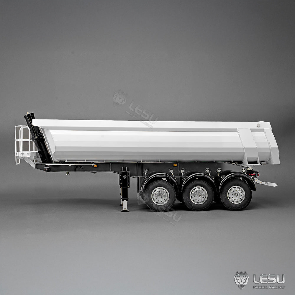 LESU 3Axles Metal 1/14 RC Hydraulic Dump Trailer for DIY TAMIYA Tractor Truck Radio Controlled Lorry Vehicle R620 770S FH16