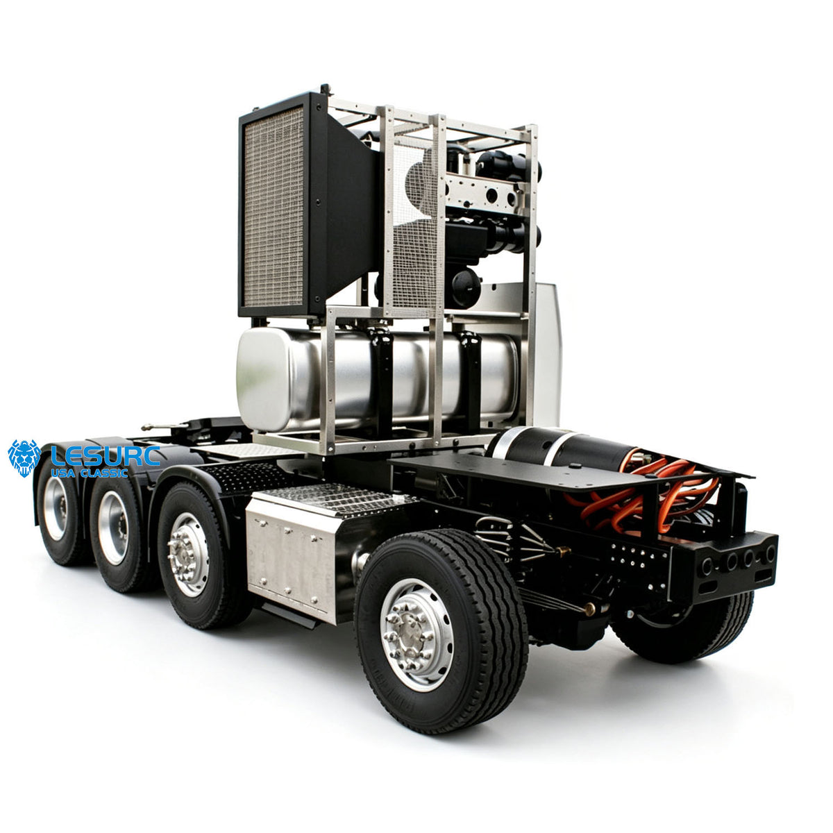 LESU 8x8 Aluminum Alloy RC Truck Chassis Heavy-Duty Vehicle Frame 2-Speed Transmission for 1/14 RC TAMIYA 3363 (56348) 1851 Highline Tractor