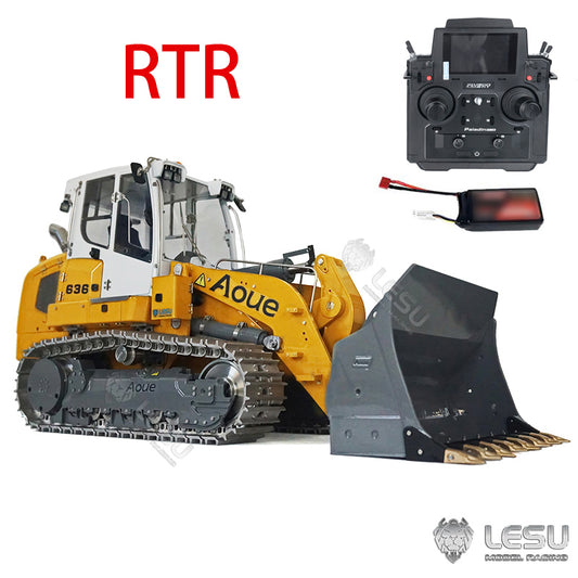 LESU 1/14 Metal Hydraulic Tracked 2CH Valve RC Painted Loader W/ PL18EVLITE Radio Servo ESC Decals Light Sound System Motor