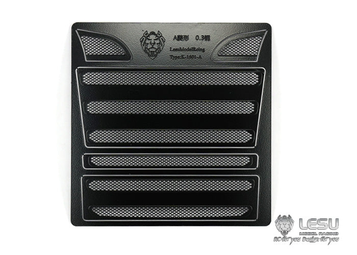 LESU Metal Front Grid Fence Honeycomb Square Grille for 1/14 Scale RC Tractor Truck Remote Control Model DIY Ornament Accessories