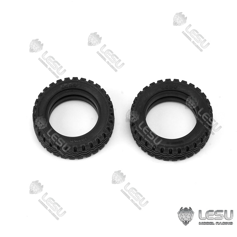 Front/Rear Wheel Tyre Wheel Hub 1 Pair for 1/14 Scale LESU Remote Controlled Hydraulic Forklift Model Car Parts DIY Truck