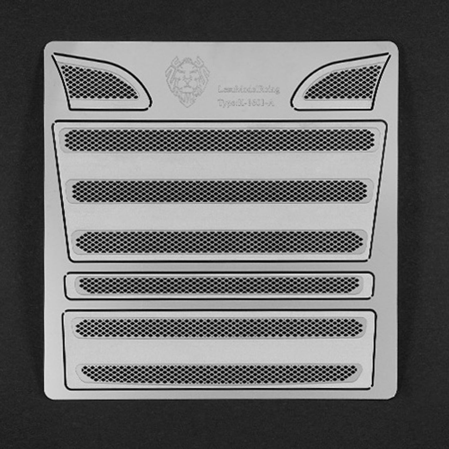 LESU Metal Front Grid Fence Honeycomb Square Grille for 1/14 Scale RC Tractor Truck Remote Control Model DIY Ornament Accessories