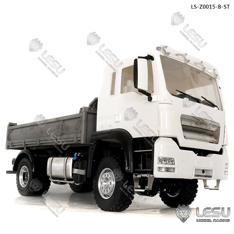 In Stock LESU 1/14 Scale Metal 4*4 Chassis TGS Hydraulic Dumper Truck Construction Vehicle Model Light Sound System Motor ESC Servo