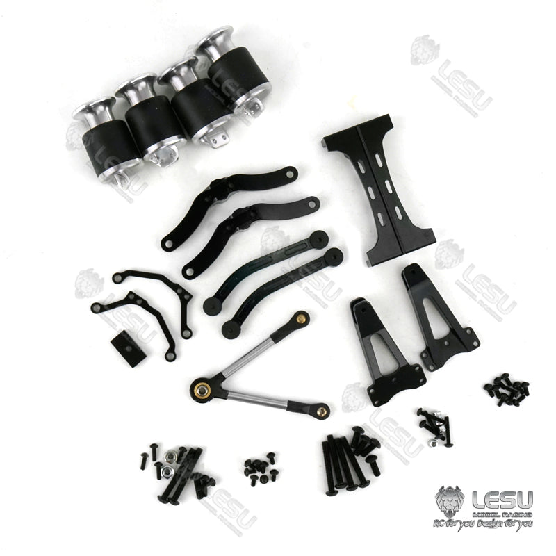 LESU Metal 1/14 Scale Single Dual Pneumatic Suspension Set Suitable for RC DIY Spare Part Tractor Truck Radio Control Model